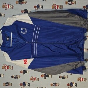 Indy Colts Reebok NFL Team Zip Up Lightweight Windbreaker XL Blue White